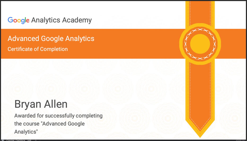 Google Analytics Advanced Course